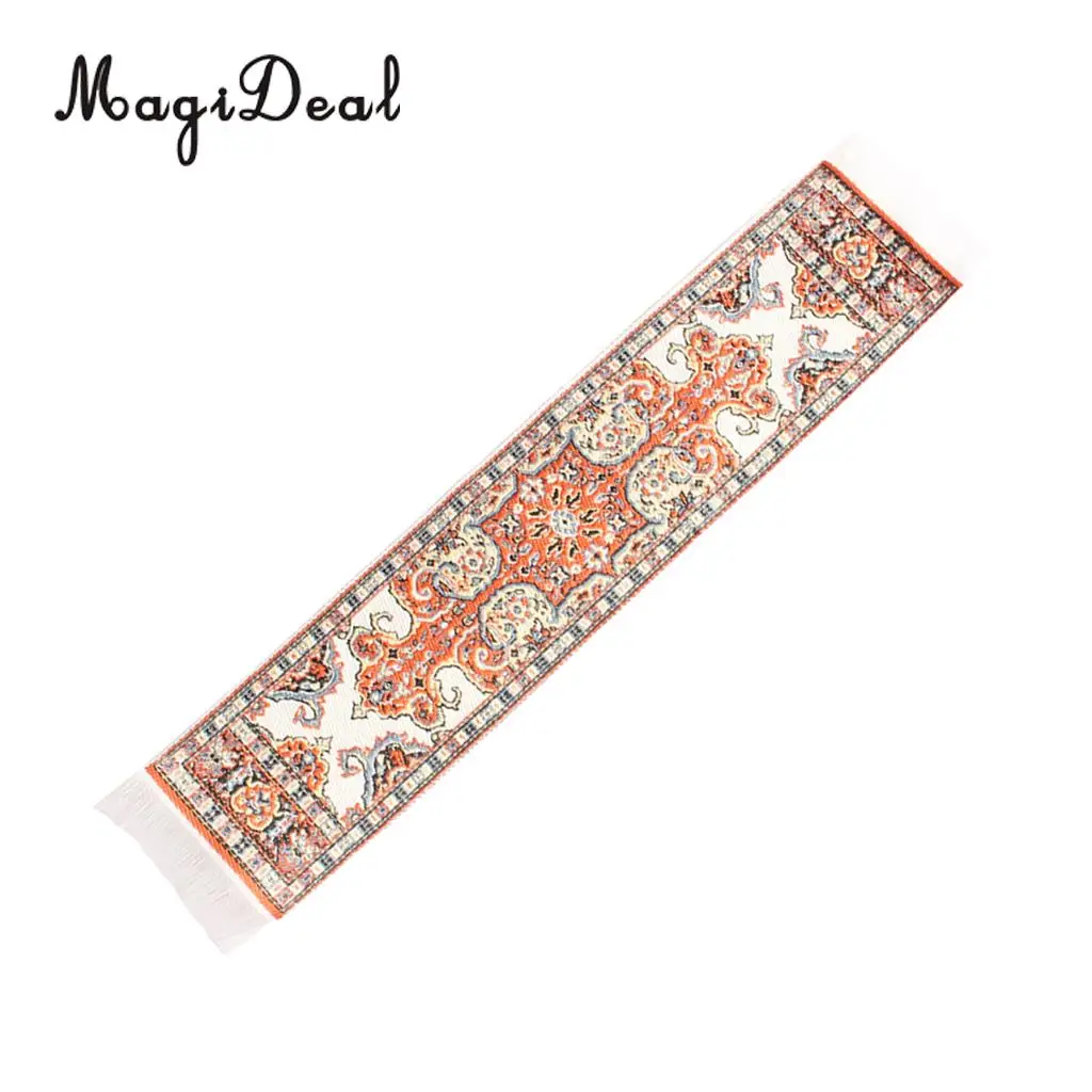 MagiDeal Colorful 1/12 Scale Silk Woven Rug Floor Coverings Carpet DollHouse Furniture Miniatures Toy for House Decor 8Kinds