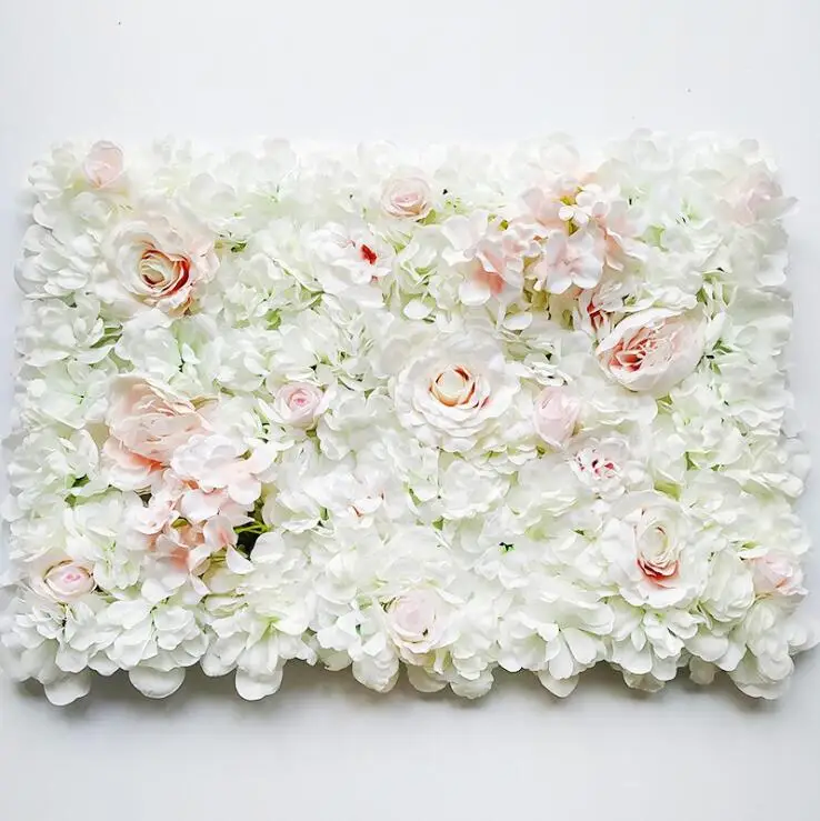 60x40 см роскошные шелковые искусственные панно цветы, розы, пионы, гортензии цветочный фон для вечерние украшения стен - Цвет: F