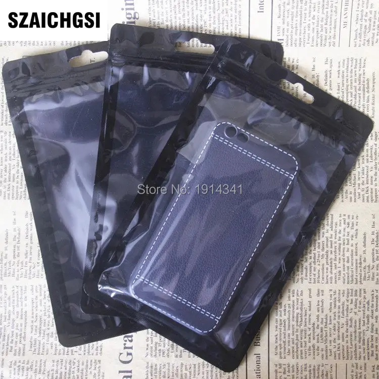 Оптовая продажа 1000 шт. 12x20 см черная пластиковая Розничная упаковочная сумка на