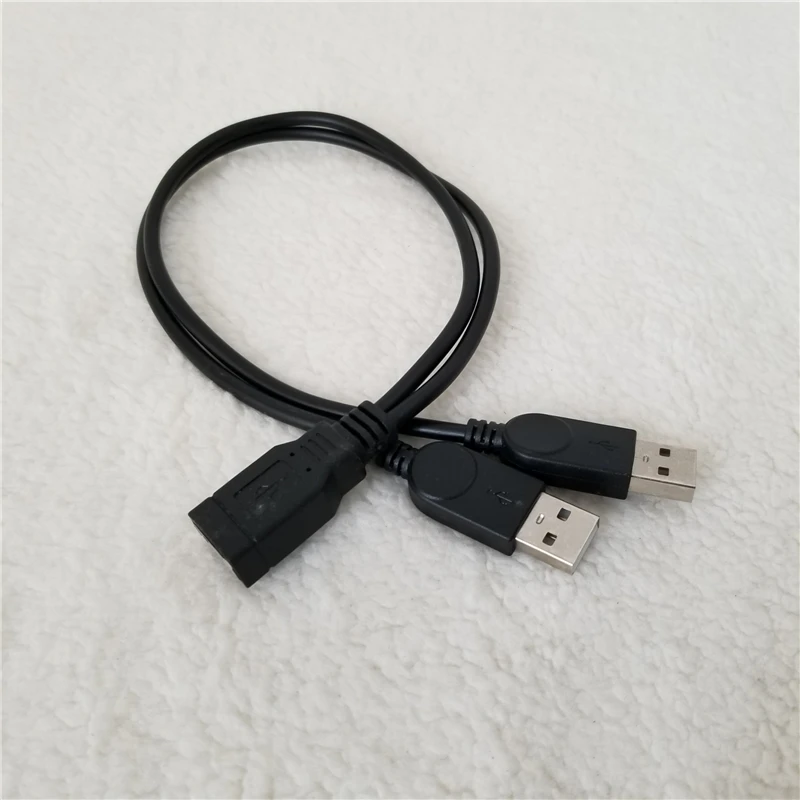 100 шт./лот USB 2 0 от 1 до разветвитель Кабель питания зарядного устройства Штекерный