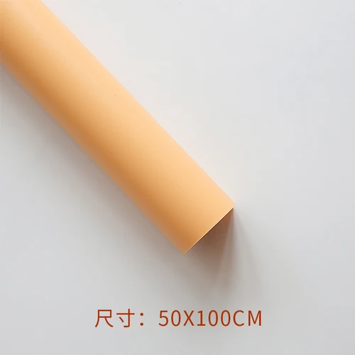 50x50 см/50x100 см ПВХ сплошной цвет фон доска фотография Фон бумага фотостудия рогожка фотосъемка реквизит - Цвет: Orange 50x100CM