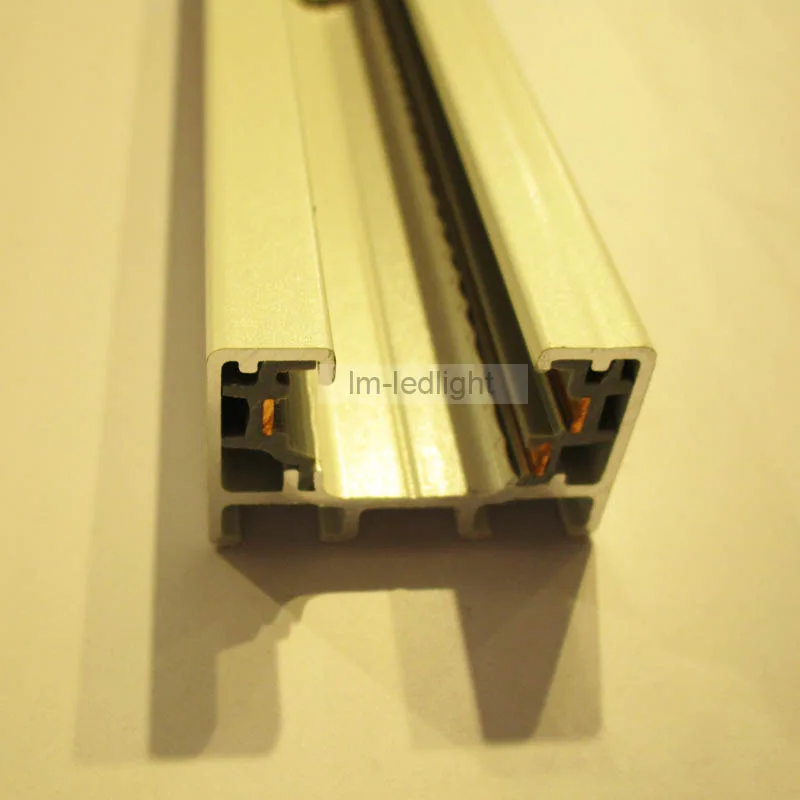 

1.5m 3 wire LED Track Rail - white and black Universal 3wire aluminum light rail for LED Track light luminarias 20pcs free ship