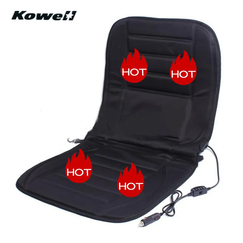

KOWELL Universal 12V Degree Winter Car Seat Heated Cushion Cover Case Temperature Adjustable Heater Auto Driver Warmer Support