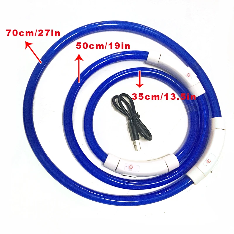 Светящийся ошейник для собак, usb-зарядка, светящийся ошейник для кошек, светодиодный ошейник для собак, аксессуары для маленьких, средних и больших собак