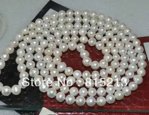 

ddh00868 48" 9-10mm cultured freshwater pearl necklace free pearl earring
