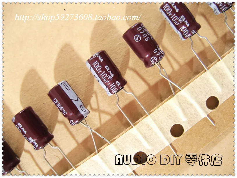 

30PCS ELNA RA2 Series 10uF/100V Electrolytic Capacitor for Audio (Ribbon Package) free shipping