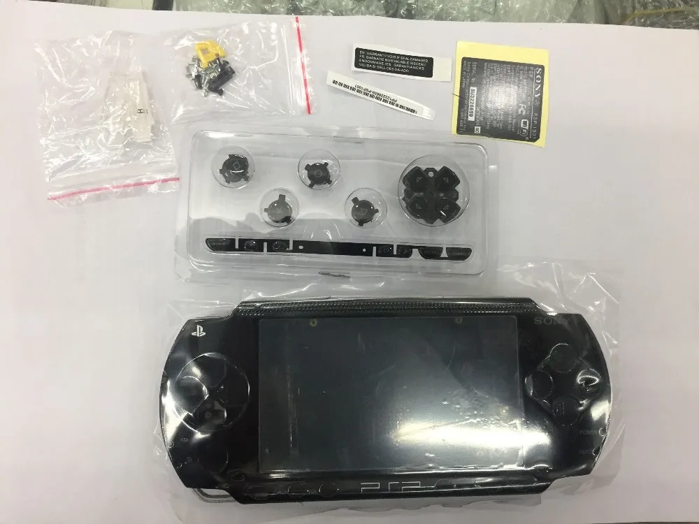 6 цветов для psp 1000 psp 1000 полный корпус чехол Замена кнопки наборы - Цвет: Black