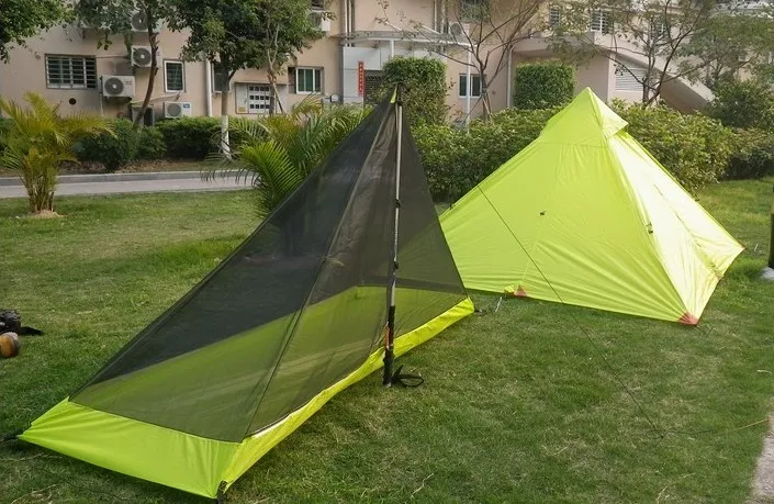 

3F ultralight double layer one person 15D silicon coated waterproof windproof camping tent with bottom mat