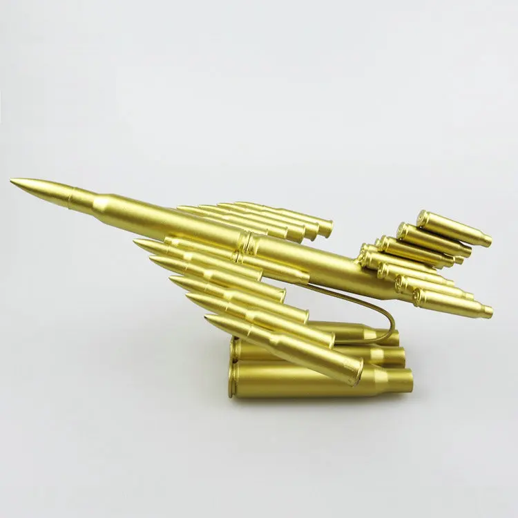 

New metal crafts four-wheeled aircraft, bullet shell style decoration home statue