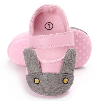

New Stylish PU Leather Infant Baby Girl Moccasins Shoes Cute Rabbit Pattern Baby Shoes Newborn First Walker Casual Toddler Shoes