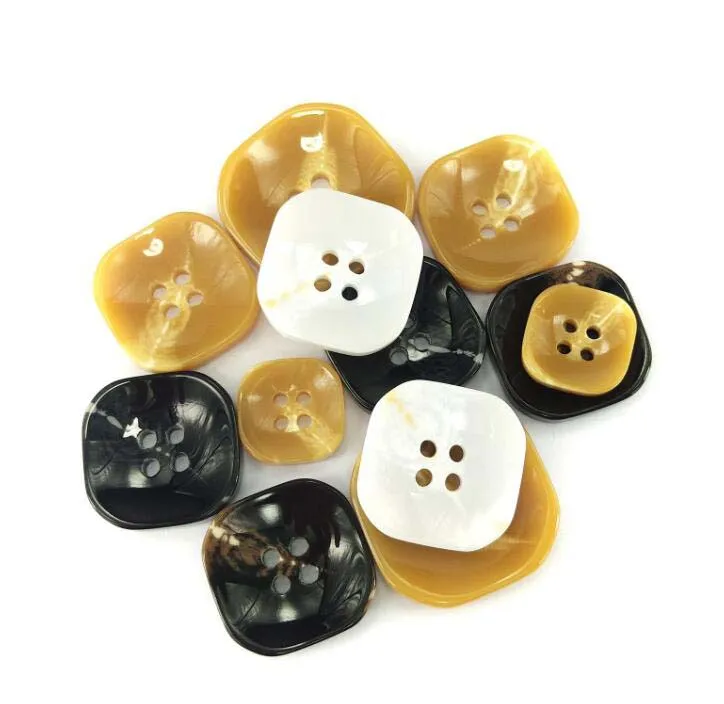 50pcs 18mm&25mm&30mm man Resin coat buttons accessories DIY manual square Suit dress coat buttons