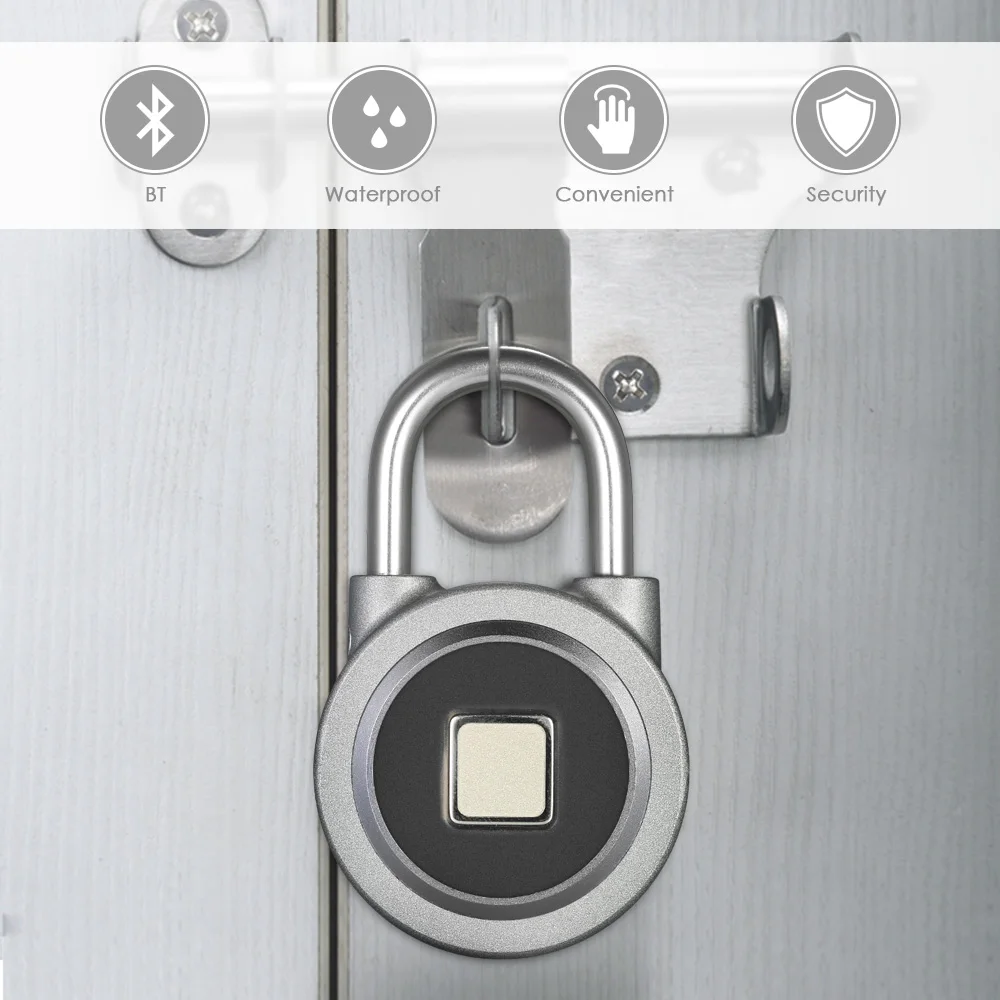 Отпечаток пальца смарт замок без ключа водонепроницаемый приложение Кнопка пароль разблокировка Противоугонный замок дверной замок для Android iOS системы