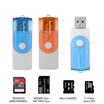 

Useful 4 in 1 USB Memory Card Reader for MS MS-PRO TF Micro SD High Speed USB Memory Multi-Functional Card Reader