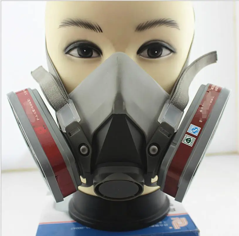 

High efficiency filter double box gas mask set double tank anti-virus mask