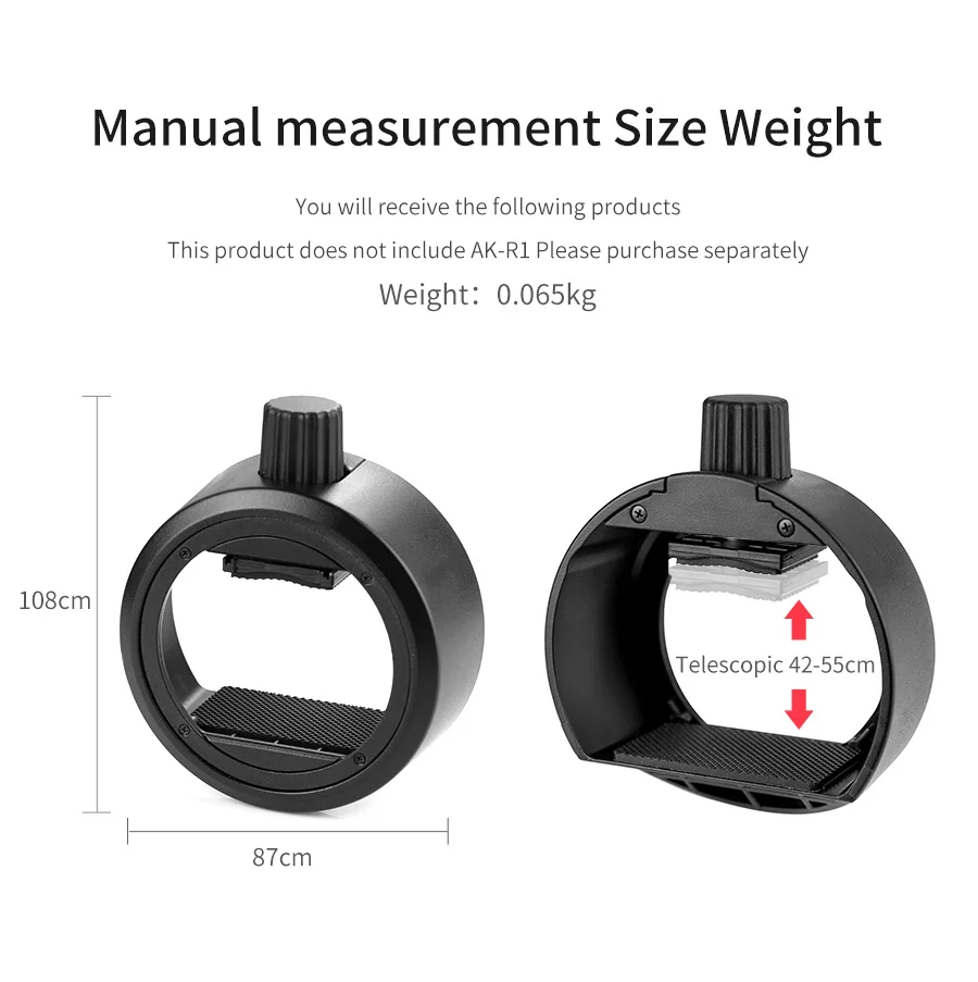 Godox круглая головка аксессуары адаптер S-R1 костюм для V860II V850II TT685 TT600 серии YONGNUO Canon Nikon Flash install AK-R1