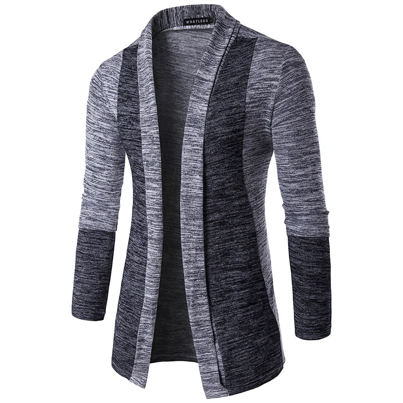 Мужской свитер кардиган пальто мужской классический открытый с отстрочкой, модный цвет свитер корейский тонкий свитер теплый дикий кардиган