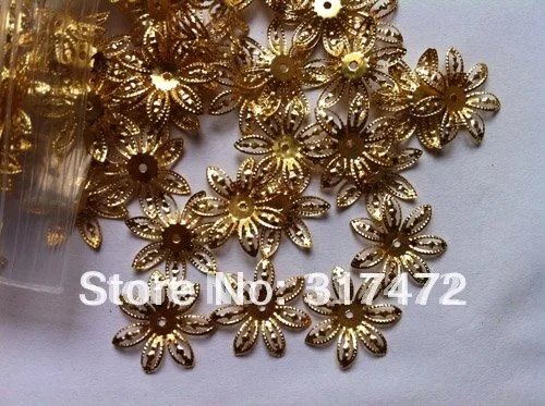 Free ship!! 1000pcs 18mm flower bead cap metal filigree beads jewelry findings | Украшения и аксессуары