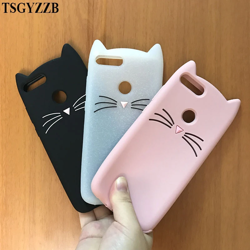 

For Huawei P Smart Case 5.65" Cute Cat Animal Silicone Soft TPU Cover For Huawei PSmart Phone Case Honor 9 Lite Back Cover Capa