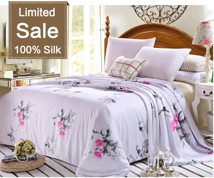 

Hot sale 100% Silk comforter/quilt/Blanket/Duvet,for Spring&Summer Home King/Full/Queen double bed Size silk quilt