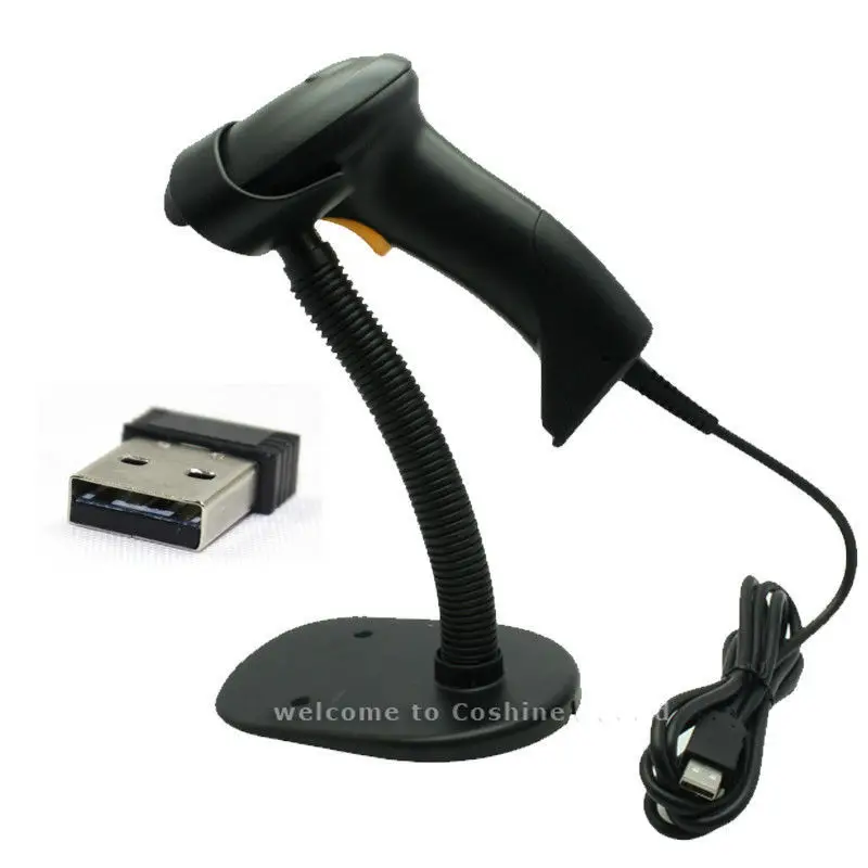 CT007X 2.4Ghz Wireless Cordless Laser Barcode Scanner Reader 1D Code