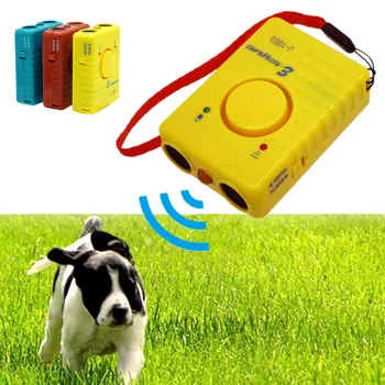 

Portable LED Ultrasonic Dog Repeller Anti-Bark Control Repeller Dog Barking Stop Trainer Device with 120dB Alarm Mode Anti-thief