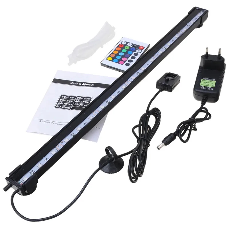

25-55CM Color Changing RGB Aquarium LED Lighting Air Curtain Bubble Wall for Fish Tank Submersible LED with Remote Controller
