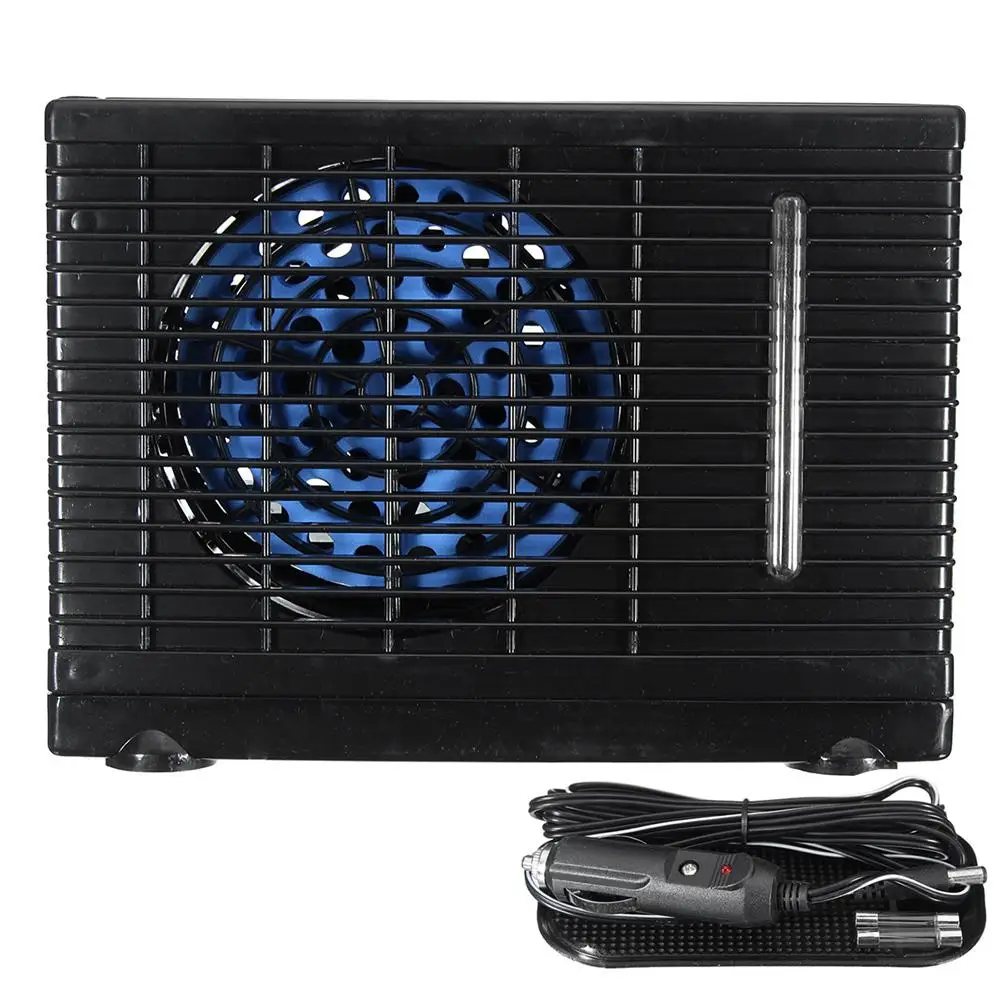 Car Cooler Fan Water Evaporative Car Air Conditioner 12V 35W Black
