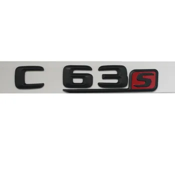 

Matt Black Red 3D " C63s " Car Trunk Rear Letters Number Badge Emblem Emblems Sticker for Mercedes Benz AMG C Class C63 S AMG