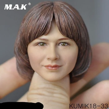 

Collectible Heads Sculpt Accessory 1/6 KUMIK Short Hair Action Figure Head Female KM 18-33 Painted for 12 inches Figure Body