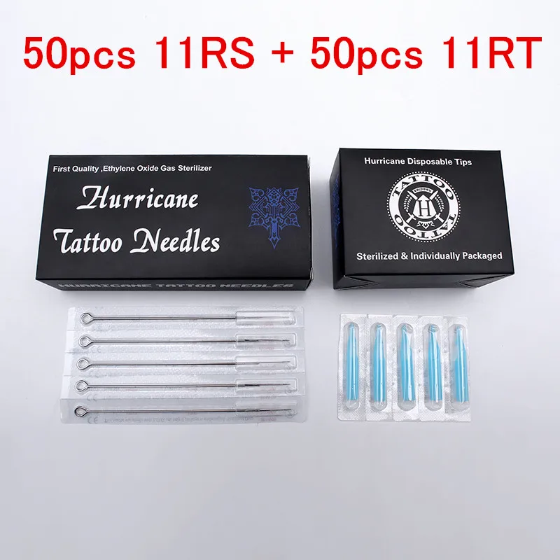 Buy Tattoo Tips and Needles(11RS+11RT) 50PCS