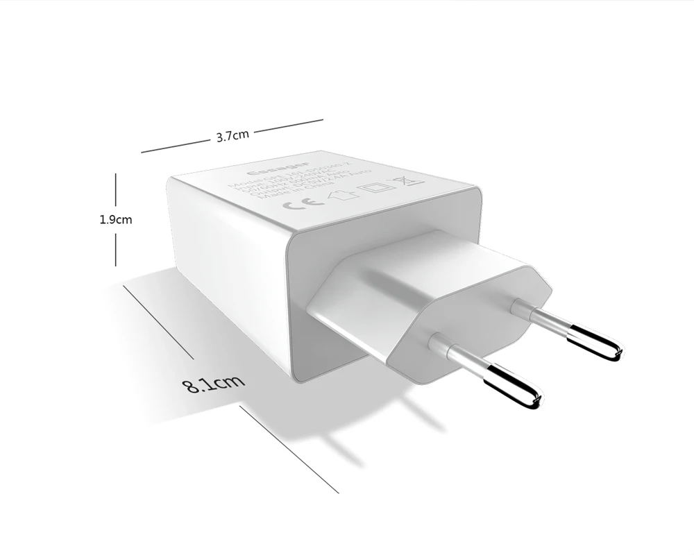 Зарядное устройство Essager 5 в 2,4 А USB для iPhone X, XR, XS, Max, samsung, Xiaomi, ЕС, штепсель, умное зарядное устройство для путешествий, адаптер, зарядное устройство для мобильного телефона