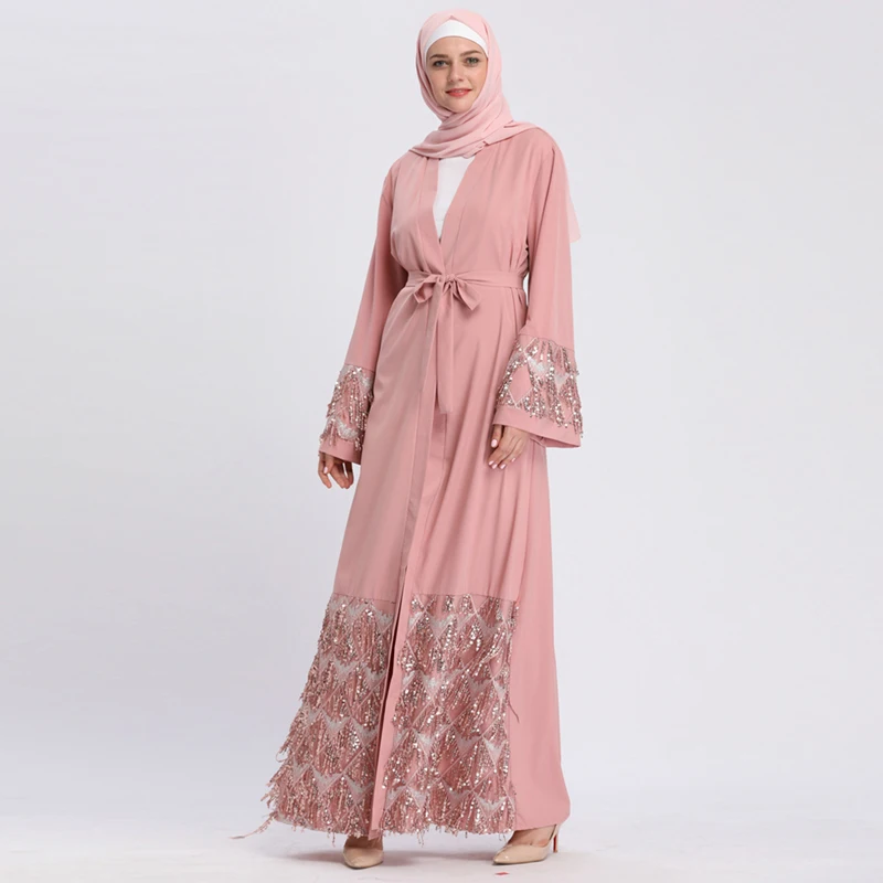 Абая для женщин Кафтан Абая блесток мусульманский хиджаб платье халат Дубайский кафтан марокаин джилбаб Катара турецкая исламская одежда