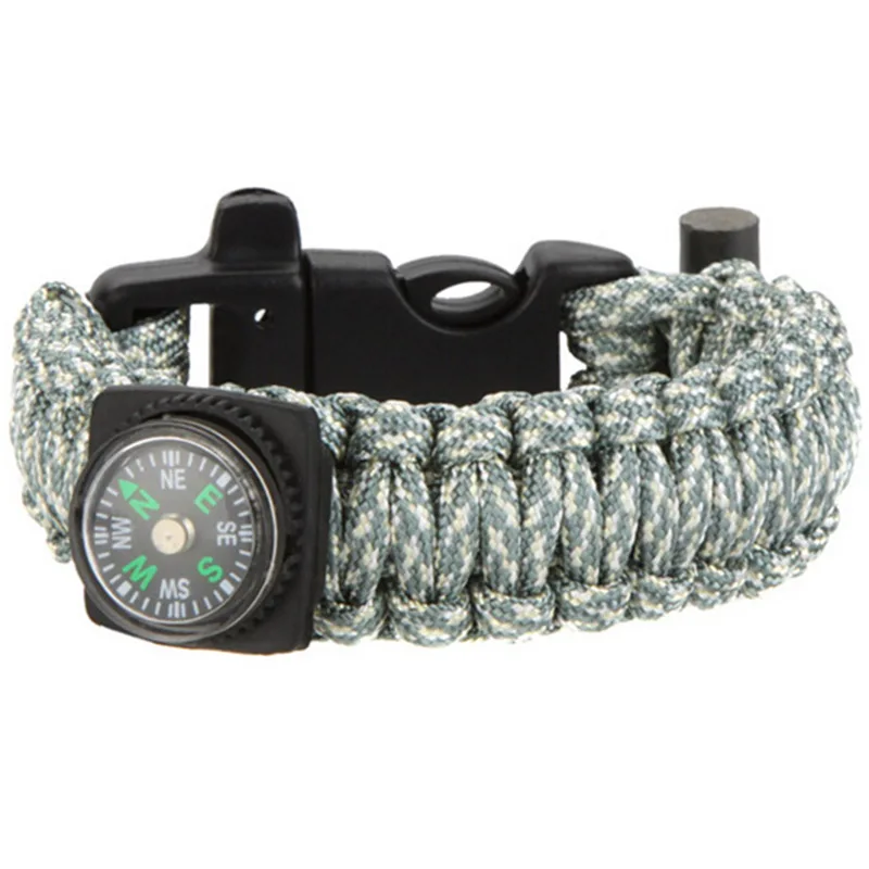 New Portable Tactical Outdoor survival indication Bracelet Wrist Band