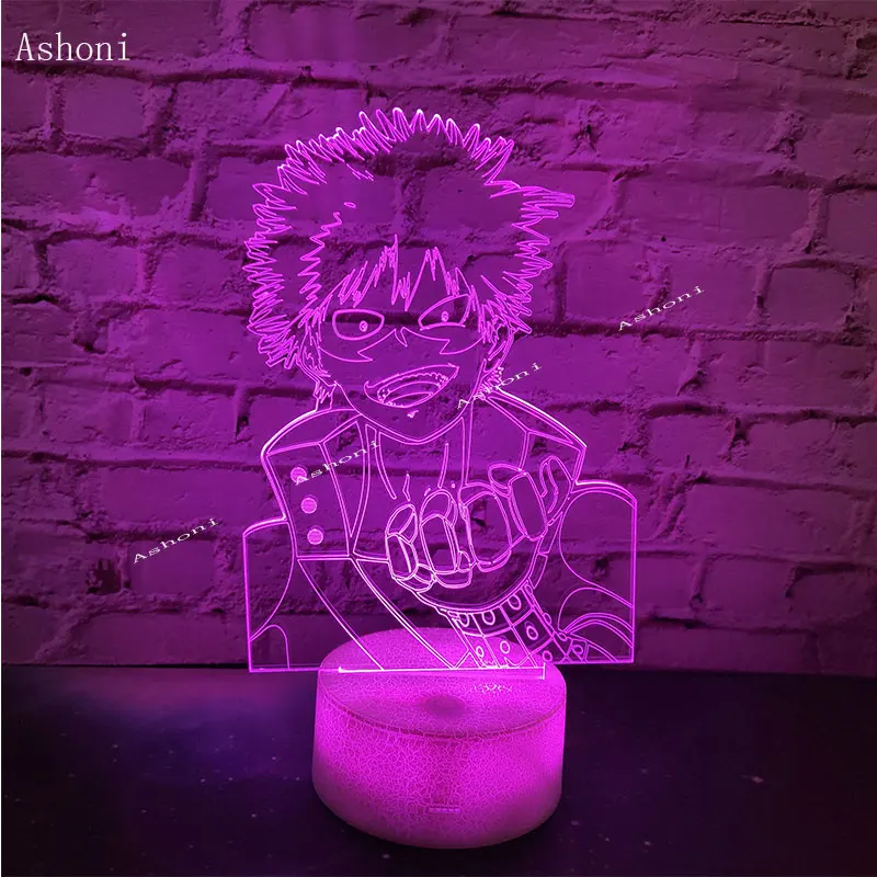 Подарок на день детей My Hero academic Midoriya Izuku Ночной светильник 7 цветов Аниме 3D LED
