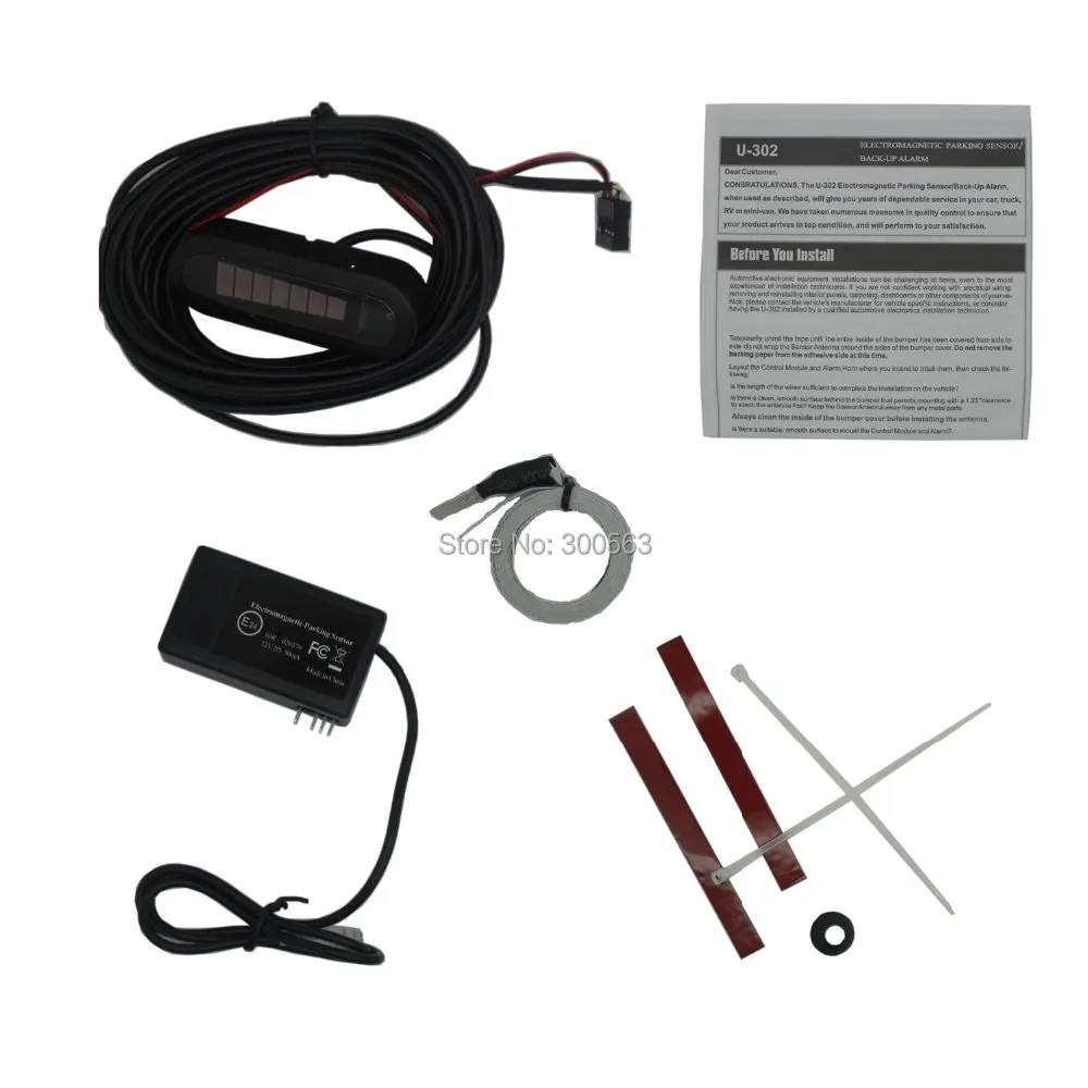Free shipping led parking sensor no holes needed electromagnetic assistance system | Автомобили и мотоциклы