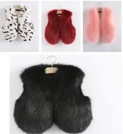 

1-10 years Autumn Winter Girls Vest Faux Fur Girl Clothes Fashion Children Outfits Girl Waistcoats Kids Apparel Baby Girl Vest
