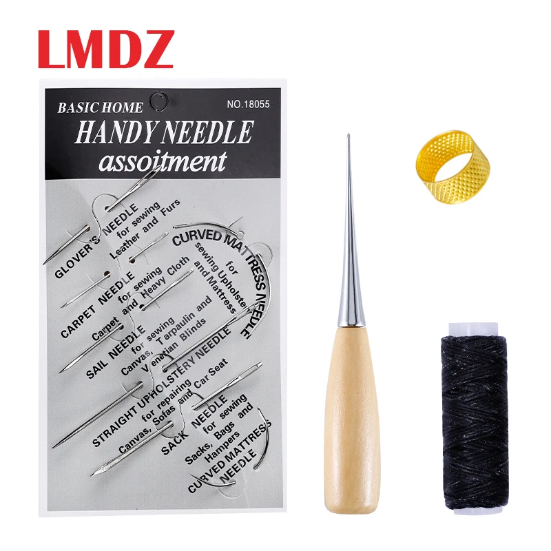 

LMDZ 10Pcs Leather Craft Sewing Set Leather Sewing Needles Awl Stitching Awl Sewing Leathercraft Shoe Repair Stitching Tools