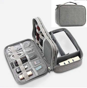 

Electronics Accessories Organizer Travel Gadget Bag for Cables Memory Cards Flash Hard Drive Disk Headset Charger Organizer