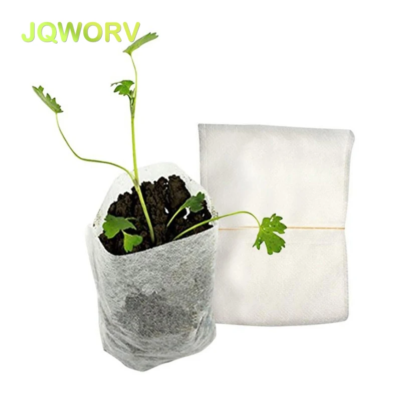 

100pcs Garden Supplies Non-woven fabric Planting bag Environmental Degradable Protection Nursery Pots Seedling Raising Cup
