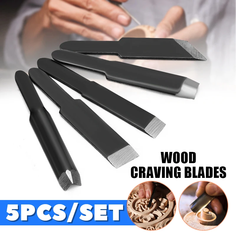 5pcs Carving Blades For Woodworking Carving Chisel Electric Carving Machine Tool