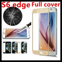 50 шт/партия 3D полный и весь экран покрытие премиум высокого качества закаленное стекло для Samsung Galaxy S6 край