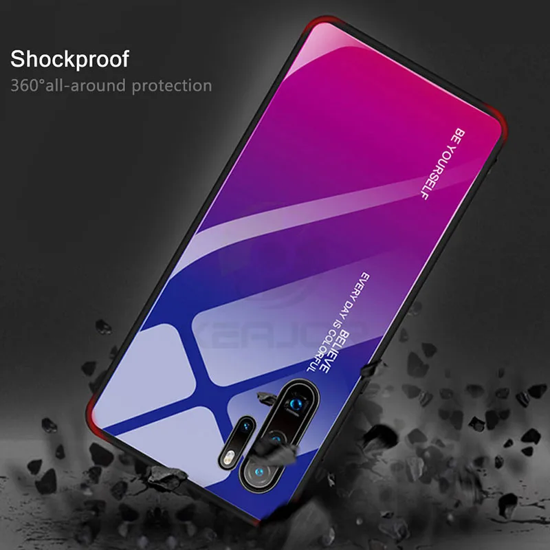 Hard Case For Huawei P30 Pro Case Tempered Glass Cover Silicon Funda Soft TPU Frame Phone Case For Huawei P30 Lite P 30 P30 Case