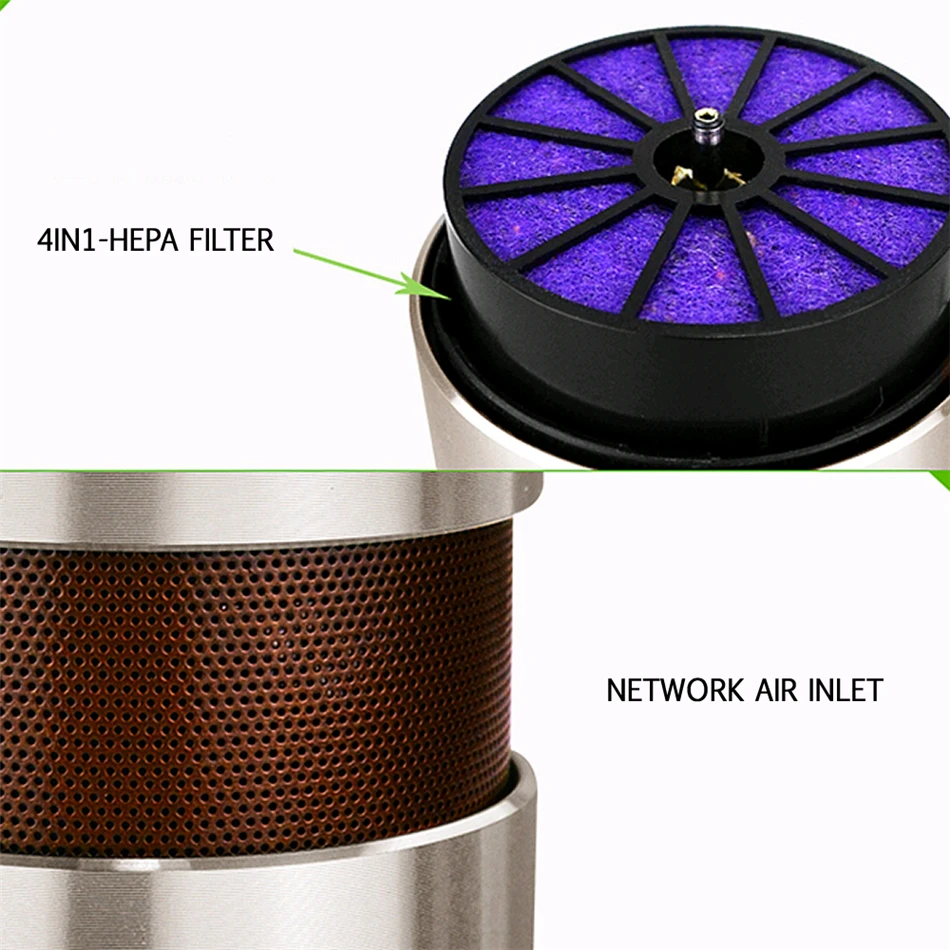 Интеллектуальный очиститель воздуха HEPA фильтр ионизатор воздуха с цветными огнями анион освежители воздуха для автомобиля очиститель отлично подходит для машины, офиса, дома