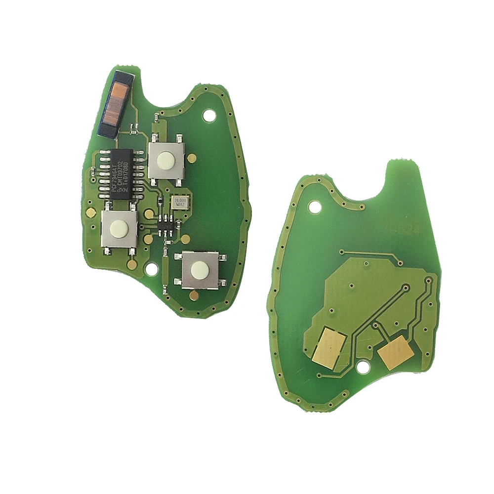 Okeytech 2 кнопки дистанционного ключа автомобиля 433 МГц для Renault Kangoo 2003 2008 Megane Modus Clio