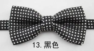 HOOYI в горошек галстук-бабочка для мальчиков с бабочкой одеяла из полиэстра и бантиком для детей Галстуки Шея галстук-бабочка галстук gravata корбата галстук cravate - Цвет: Черный