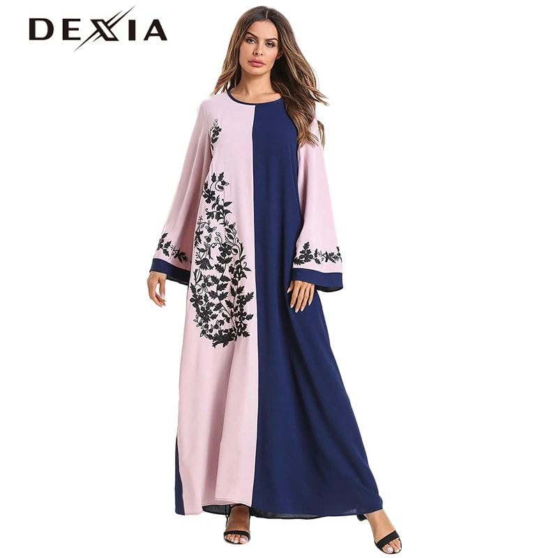 Dexia платье с длинными рукавами и цветочным принтом длинное Boho Vadim свободное Jurk