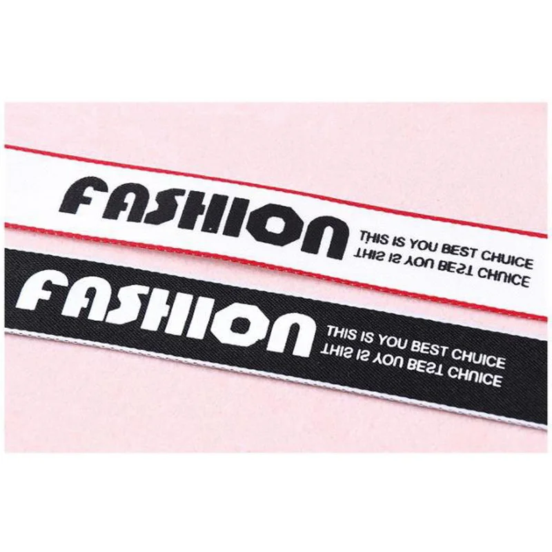 

Black Red 25mm 1"Printed"Fashion"Letters Ribbon Belt DIY Handmade Sewing clothes Hat Cap Supplementary material grosgrain ribbon