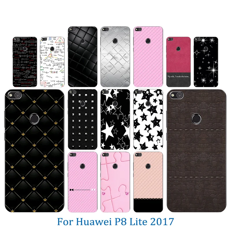 Мягкие ТПУ чехлы для телефонов Huawei P8 Lite 2017/Honor 8 Lite/P9 2017/Nova Lite/GR3 2017 цветной защитный