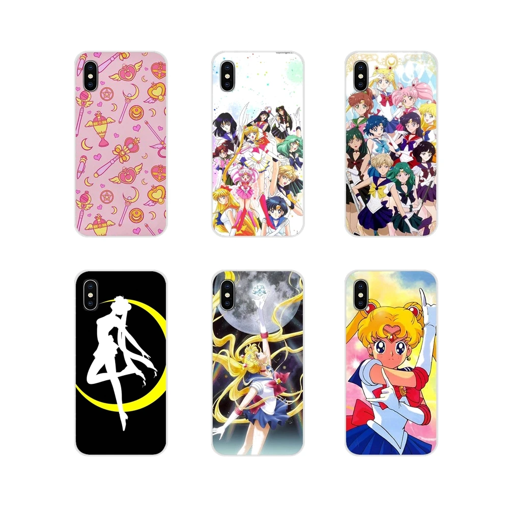

For Samsung Galaxy S4 S5 MINI S6 S7 edge S8 S9 S10 Plus Note 3 4 5 8 9 sailor moon Accessories Phone Cases Covers