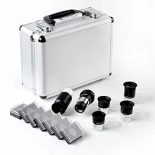 Набор окуляров и фильтров для телескопа 1,25 дюйма-набор аксессуаров для телескопа(серебро)-набор окуляров Plossl 5 шт., набор фильтров 7 шт., 2X